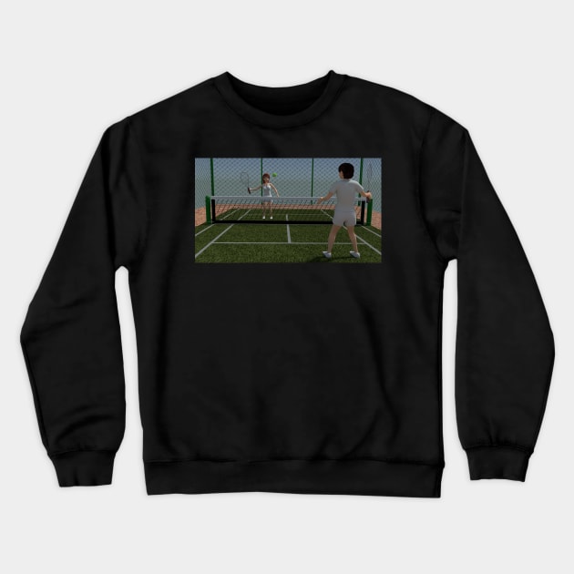 Anyone for Tennis Crewneck Sweatshirt by InspiredCreative